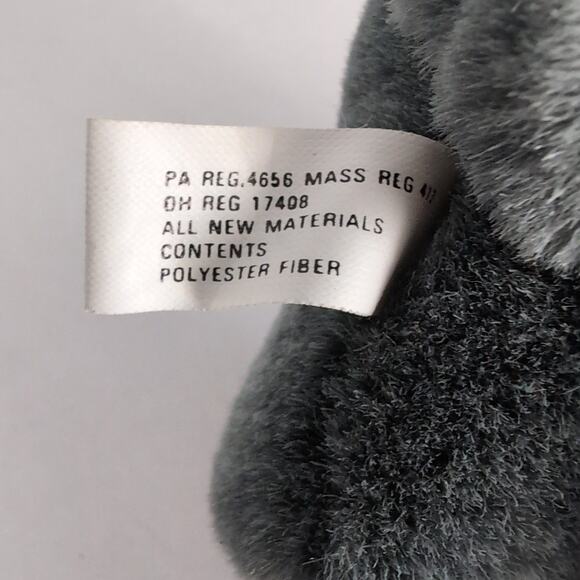 Vintage K&M International Grey Elephant Swivel Head Plush Lucky Trunk Up 1992 - Picture 11 of 11
